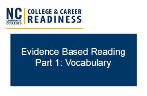 webinar for evidence based reading part 1: vocabulary
