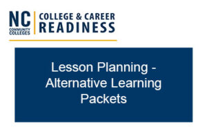 webinar lesson planning alternative learning packets