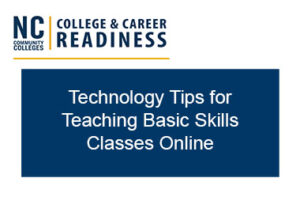 webinar technology tips for teaching basic skills classes online